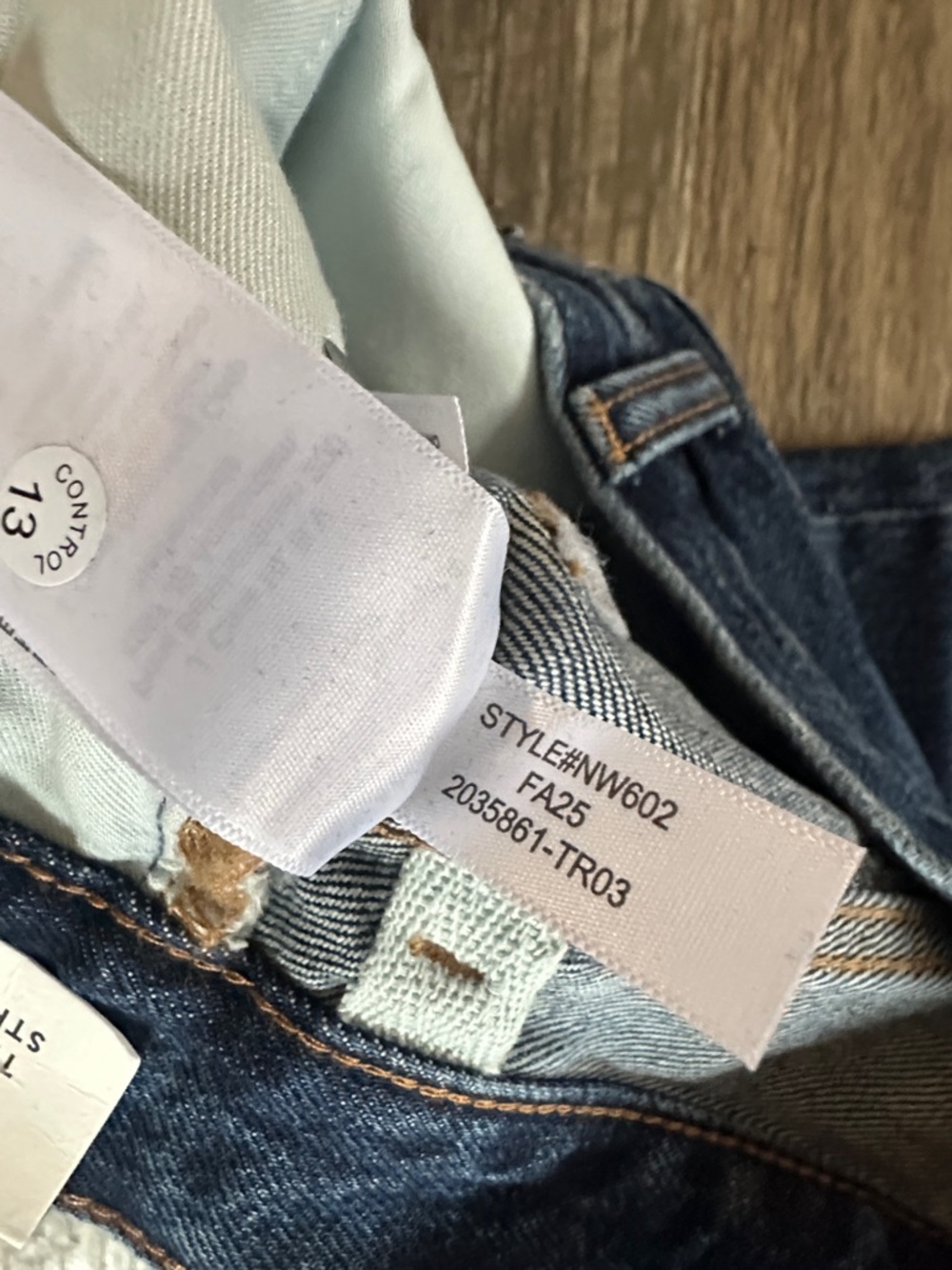 Madewell NWT the tall longline Straight-Leg Jeans button fly women's size 23T - Picture 10 of 15